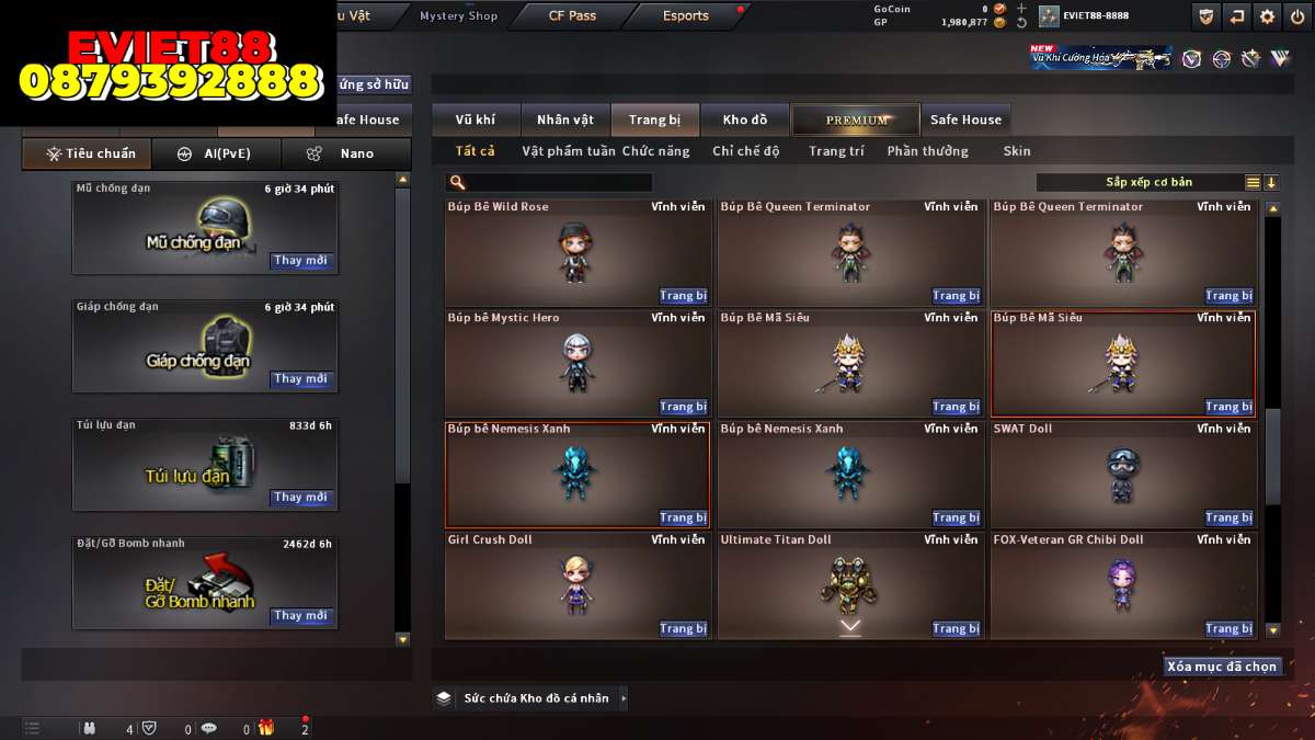shop acc cf uy tin gia re